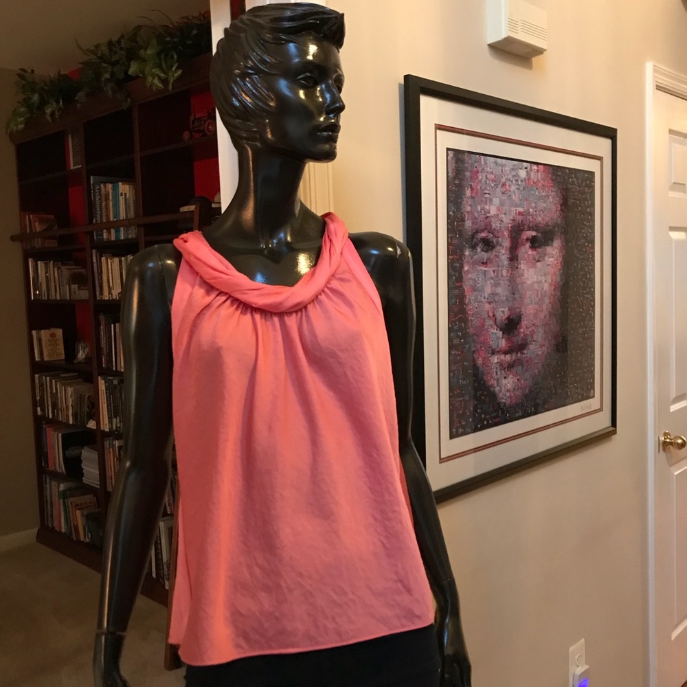 Talbots peach colored stylist top